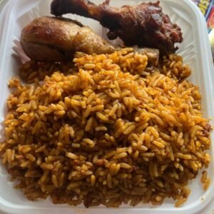 Jollof rice with chicken